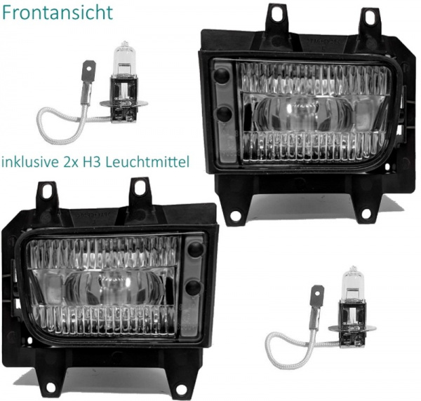 Upgrade Nebelscheinwerfer für BMW 3er E30 Facelift ab 87+ Chrom